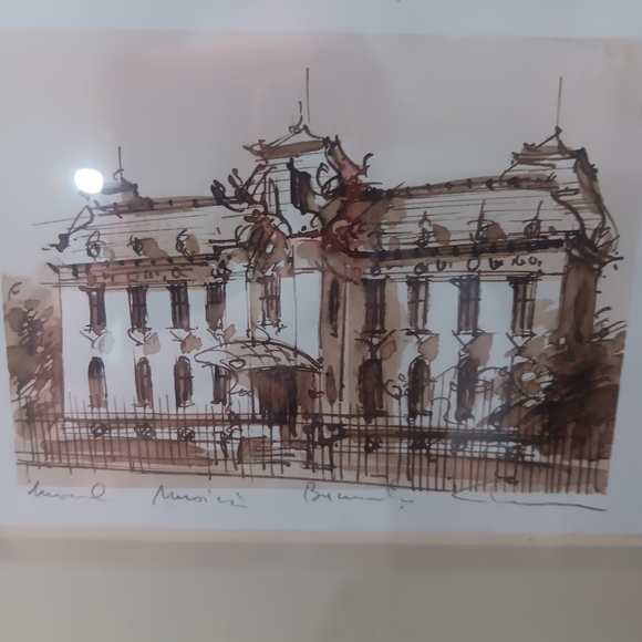 Pair Matted & Framed Victorian Europe Architecture Prints - Picture 5 of 8